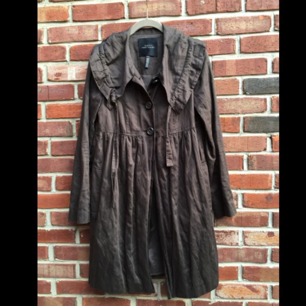 Robert Rodriguez Brown Button Down Coat Jacket 4 - image 1